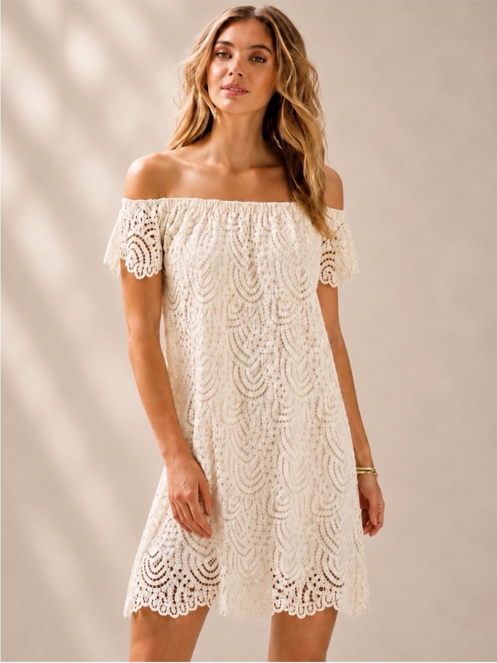 Lilly Pulitzer MARBLE Resort White Marine Tropic Lace Dress